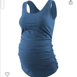 Blue maternity tank